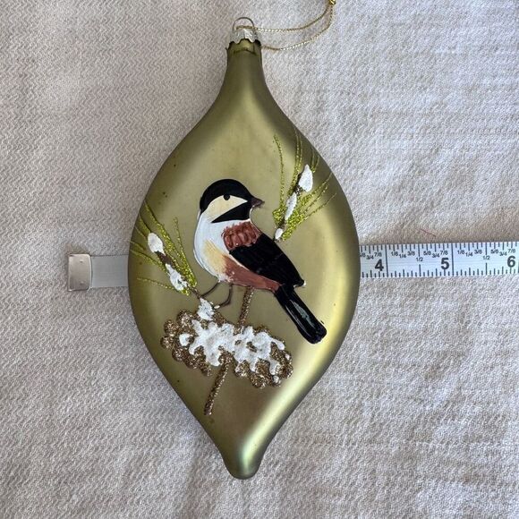 Vintage Hand Painted Chickadee Christmas Ornament - Picture 6 of 6